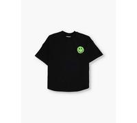 Palm Angels Boys Black Green Kids Small Smiley Graphic-print Cotton-jersey T-shirt 6-12+ Years 8