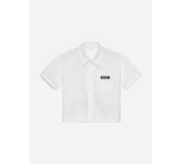 Palm Angels Boys Curved Logo Overshirt in Ivory - Ivory - 12 Yrs