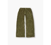 Palm Angels Boys Military Green Butter Kids Corduroy-texture Brand-print Woven Trousers 10-12+ Years 12