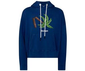 Palm Angels Broken Palm Tree Blue Hoodie