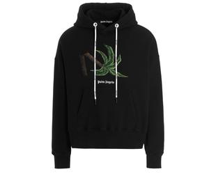 Palm Angels Broken Palm Tree Logo Black Hoodie - XXL