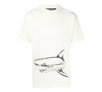 Palm Angels Broken Shark-print T-shirt - Neutrals XS-S