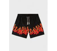 Palm Angels Burning Flames Print Swimshort Black - S