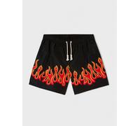 Palm Angels Burning Flames Print Swimshort Black - XS