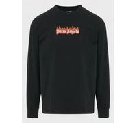 Palm Angels Burning Logo Classic Tee Long Sleeve - Mens - XS
