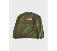 Palm Angels Burning Logo Sweatshirt Military Green - M