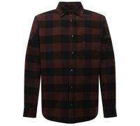 Palm Angels Classic Logo Brown Flannel Overshirt Jacket - M