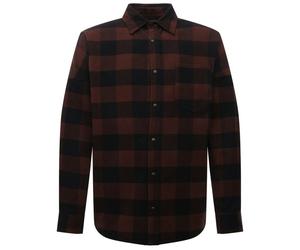 Palm Angels Classic Logo Brown Flannel Overshirt Jacket - XL