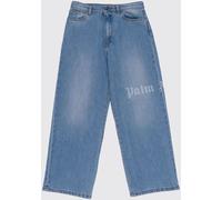Palm ANGELS Cotton Denim Straight Jeans with Logo - Size: 10 - female