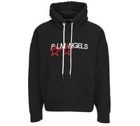 Palm Angels Embroidered Stars Logo Black Hoodie - S