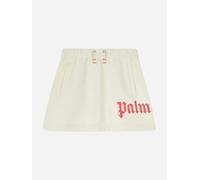 Palm Angels Girls Classic Overlogo Sweat Skirt in Ivory - Ivory - 12 Yrs