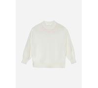 Palm Angels Girls Neck Logo Knit Sweatshirt in Ivory - Ivory - 4 Yrs