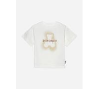 Palm Angels Girls Spray Bear Regular T-Shirt in Ivory - Ivory - 12 Yrs