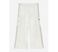 Palm Angels Girls Track Wide Leg Cargo Pants in Ivory - Ivory - 8 Yrs