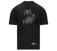 Palm Angels Glittered Galaxy Design Black T-Shirt - XS - XS
