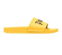 Palm Angels Gothic Print Yellow Pool Slides