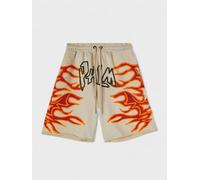 Palm Angels Graffiti Flames Sweatshorts Off White - XL
