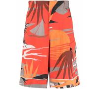 Palm Angels Hawaii graphic-print cargo shorts - Orange L