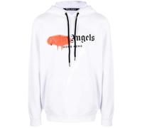 Palm Angels Hong Kong Sprayed Logo Hoodie - White - L
