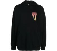 Palm Angels I Love PA-print cotton hoodie - Black XS-S-M