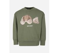 Palm Angels Kids Bear Crewneck Sweatshirt in Green - Green - 12 Yrs