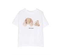 Palm Angels Kids Broken Bear organic-cotton T-shirt - White 6