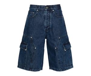 Palm Angels logo-embroidered denim shorts - Blue 30