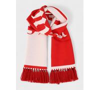 Palm Angels Logo Knitted Scarf Red White - One Size