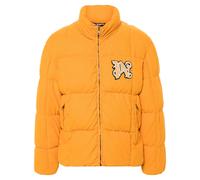 Palm Angels logo-patch corduroy down jacket - Orange XS-S-M-L-XL