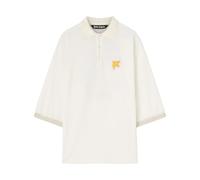 Palm Angels logo-print cotton polo shirt - White M-XL
