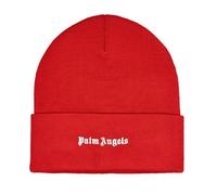 Palm Angels Logo Printed Beanie Red - One Size