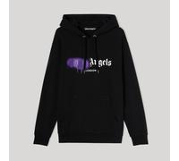 Palm Angels London Spray Paint Logo Hoodie - Black - XL