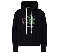 Palm Angels Mens Broken Tree Black Hoodie Cotton - Size 2XL