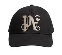Palm Angels Mens Cap with Embroidered Monogram PMLB094E23FAB0101003 - Black - One Size