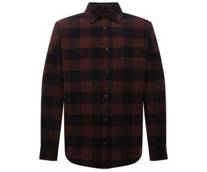 Palm Angels Mens Classic Logo Brown Flannel Overshirt Jacket Cotton - Size X-Large