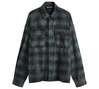 Palm Angels Men's Curved Logo Check Shirt Military Green