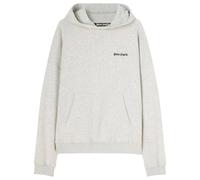 Palm Angels Mens Embroidered Logo Hoodie in Grey Cotton - Size Large