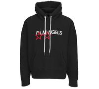 Palm Angels Mens Embroidered Stars Logo Black Hoodie material_cotton - Size Large