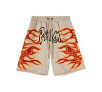 Palm Angels Men's Graffiti Flames Sweatshorts Off-White | Size: Medium Palm Angels Off-White M