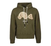 Palm Angels Mens Kill The Bear Green Hoodie - Size Medium