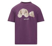 Palm Angels Mens Kill The Bear Logo T-Shirt - Purple - XS - Purple