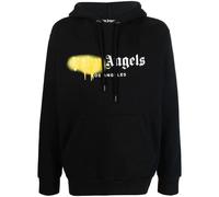 Men's Palm Angels LA Spray Paint Logo Black Hoodie - Size: 38/Regular