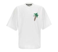 Palm Angels Mens Palm Tree Oversized T-Shirt - White - XS - White