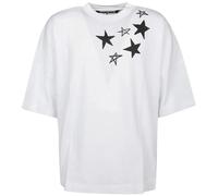 Palm Angels Mens Shooting Star Logo Oversized T-Shirt (White) Cotton - Size Large