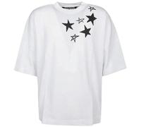 Palm Angels Mens Shooting Star Logo Oversized T-Shirt - White - S - White