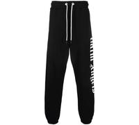 Palm Angels Mens Side Logo Joggers in Black Cotton - Size Large
