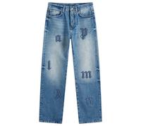 Palm Angels Men's Straight 5 Pocket Jeans Light Blue