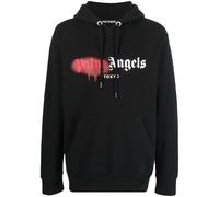 Men's Palm Angels Tokyo Spray Paint Logo Black Hoodie - Size: 42/Regular