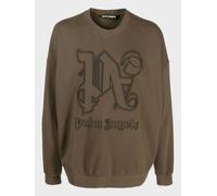Palm Angels Monogram Statement Crew 'Brown/Black' - Mens - S