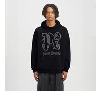Palm Angels Monogram Statement Logo Hoodie - Black - L